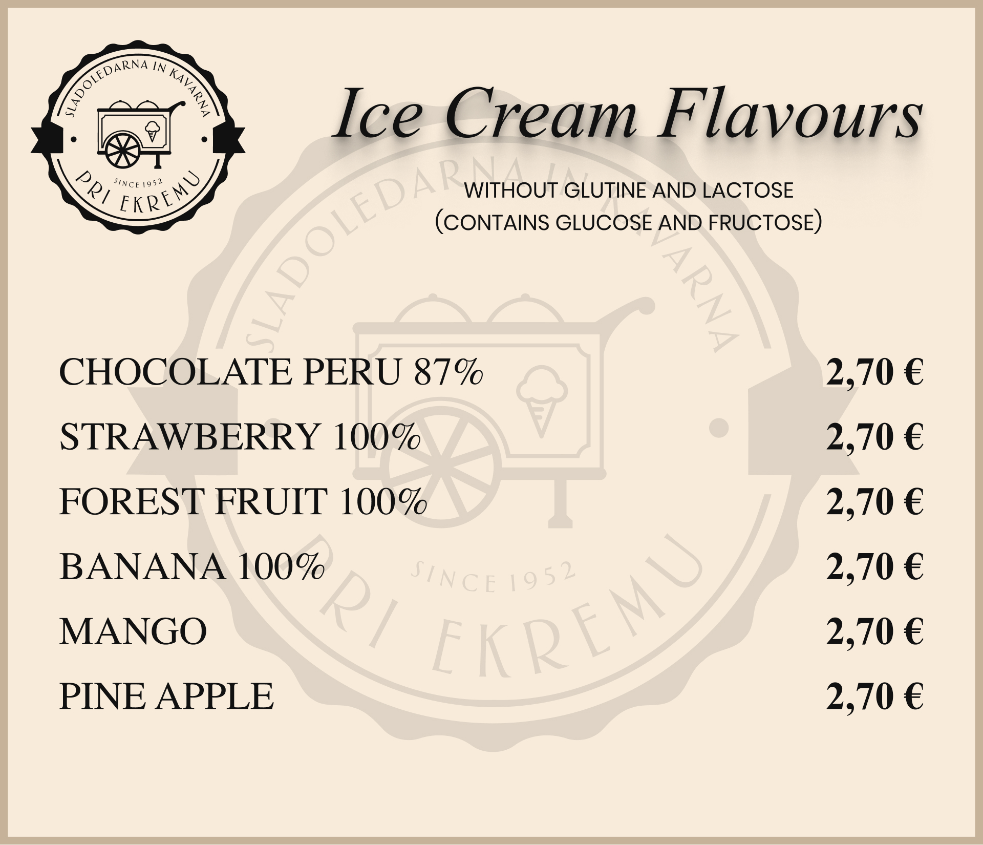 Ice Cream Flavours